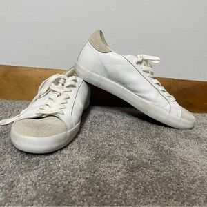 Sam Edelman SE 1980 Pre-distressed White Aubrie leather‎ Sneakers Women’s 7.5M